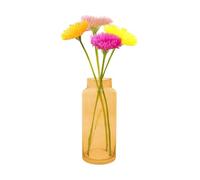 Point-Virgule Vase decoratif, décoration Maison, Vase Fleur en Verre, Jaune, 12.50x30cm