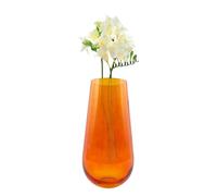 Point-Virgule Vase decoratif, décoration Maison, Vase Fleur en Verre, Orange, 17.5x35cm