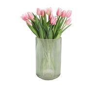 Point-Virgule Vase decoratif, décoration Maison, Vase Fleur en Verre, Vert, 12.5x22.7cm