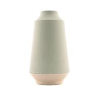 POINT VIRGULE Vase en fibre de bambou - 15,1 x 26,5 cm - Vert sauge et blanc cassé