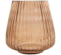 POINT VIRGULE Vase en verre - Ø17,7 x H18 cm - Moka