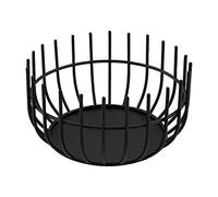 Point-Virgule Wire Corbeille a Fruit, Panier de Fruits et Legumes en Fil Metal, Deco Noir, 20cm