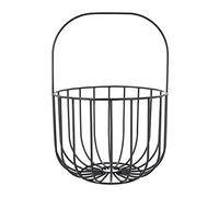 Point-Virgule Wire panier à fruits avec anse noir 22.5x32.5cm