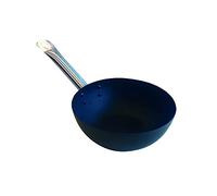 Point-Virgule Wok en Acier Carbone avec revêtement Anti-adhérent, pour feu gaz, eletrique, céramique, Induction Compris, 20cm
