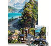 Point Vue Maconde, Île Maurice Puzzle de 1000 pièces pour Adultes Améliore la mémoire et soulage l'anxiété Décoration Murale Sharp Edge (38x26cm)