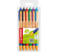 Pointball Ballpoint Pen - Pack Of 6 Refillable Ballpoint Pens - Assorted Colours