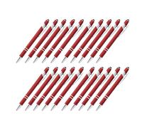 Pointe à bille en métal rétractable avec écran tactile de 20 pièces, clip en métal de 1,0 mm, écriture smoohtly pour points de boule de motivation de bureau