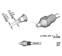 Pointe à souder D530017 : pour appareils à souder 2 x 1,1 mm JBC TOOLS