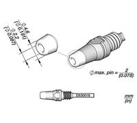 Pointe à souder D530018 : pour appareils à souder 4,6 x 2,2 mm JBC TOOLS