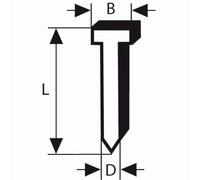 Pointe à tête fraisée SK50 25G, 1,2 mm, 25 mm, galvanisé Bosch 2608200513