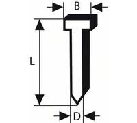 Pointe à tête fraisée SK50 16G, 1,2 mm, 16 mm, galvanisé Bosch 2608200511