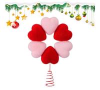 Pointe d'arbre de saint | 34 cm Décoration Romantique San, Embout décoratif pour arbre à cœur rouge et rose - pour salle à manger seuil étagère anniversaire mariage Galentines Day