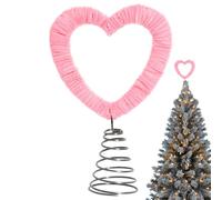 Pointe d'arbre en forme de cœur - Décoration de fête de Saint-Valentin - Décoration de vacances de fête - Décoration de table et murale - Design léger et durable avec placement facile - Fête à la