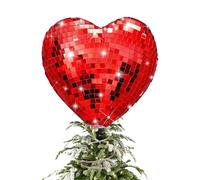 Pointe d'arbre en forme de cœur - Décoration romantique pour les vacances - Décoration de pointe d'arbre pour la Saint-Valentin - Pour les vacances, les couloirs, les ouvertures de porte, les entrées