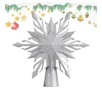 Pointe d'arbre en forme de flocon de neige, éclairée, décorative, sûre | Veilleuse de Nouvel An pour centre commercial, fête, intérieur, extérieur, vacances, maison, hiver, décoration festive