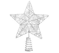 Pointe d'arbre étoile argent - Pointe d'arbre de Noël Pointe de bout pour sapin Pointe de sapin de Noël Noël