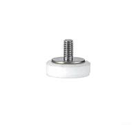 Pointe de contact plate en porcelaine pour jauge d'épaisseur de montre, filetage M2.5, diamètre 4 mm, longueur 8 mm, résistant à l'usure pour jauges numériques et altimètres (D10 x L4,5 blanc)