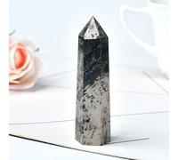 Pointe De Cristal Hématite Naturelle,Pierre De Guérison,Baguette De Quartz En Pyrite De Obélisque,Bel Ornement Pour La Décoration De La Maison,De Pierre D'énergie - Type Hematite-60-70mm