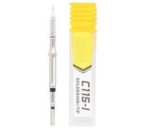 Pointe de fer à souder Remplacement universel du chauffage interne en cuivre Station de soudage JBC115 Chauffage rapide Double canaux Soudage SMD Boîte de rangement résistante à (C115 I Pointed)