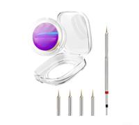 Pointe de fer à souder ultra fine en cuivre pur C210 pour fixation mobile - Outil de précision galvanisé pour écran de téléphone - Argent 81 mm