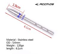Pointe de flèche en acier inoxydable,accessoire de tir à l'arc,12 pièces,ID 4,2mm,70 80 90 100 110 120 Mars - Type 120grain OD5.5mm