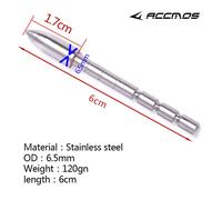 Pointe de flèche en acier inoxydable,accessoire de tir à l'arc,12 pièces,ID 4,2mm,70 80 90 100 110 120 Mars - Type 120grain OD6.5mm