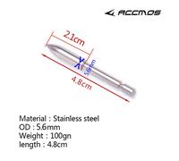 Pointe de flèche en acier inoxydable,accessoire de tir à l'arc,12 pièces,ID 4,2mm,70 80 90 100 110 120 Mars - Type 100grain OD5.6mm