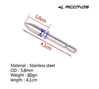 Pointe de flèche en acier inoxydable,accessoire de tir à l'arc,12 pièces,ID 4,2mm,70 80 90 100 110 120 Mars - Type 80grain OD5.8mm