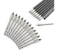 Pointe de Flèche Insert Tête de Flèche en Acier Inoxydable 60/70/80/100/120/150/200grain Pointes pour Flèches en Carbone ID 4.2mm (OD 6.2mm-120grain)