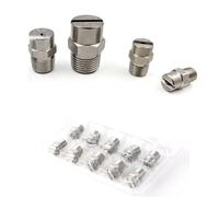 pointe de la buse, Buse à jet plat en acier inoxydable, filetage 1/8" 1/4", angle de pulvérisation 65-110°, paquet de 5(1/4 External Thread 12.5mm (Bore Diameter 1.6mm),110°)