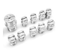 pointe de la buse, Buse à jet plat en acier inoxydable, filetage externe 1/8 1/4 pouce, plusieurs tailles, 65-110 degrés, paquet de 5(1/8 External Thread 9.5mm (Bore Diameter 1.4mm),65°)