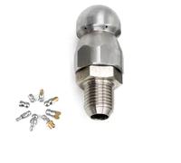pointe de la buse, Buse de nettoyage de canalisations en acier inoxydable, connexion rapide, multiconfiguration, plusieurs tailles(1 Hole in Front/6 Holes in Back M14mm,1pc)