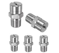 pointe de la buse, Buse de ventilateur for nettoyeur haute pression en acier inoxydable 65 degrés 1/8-1/2 BSPT mâle, paquet de 5 ou 10(No.02: 1/8 (0.91 Mm Aperture),5pcs)