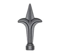 Pointe de lance 135mm collerette 27mm en forme de fleur de lys à souder sur rond