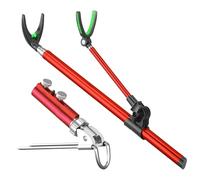 Pointe De Pêche - Matériel Chromé Durable, Base en Fer Robuste | Outil De De Tube Télescopique Universel pour Sécuriser Le Bâton De Coulée en Fibre De Carbone dans Le Sable, L', La Boue,