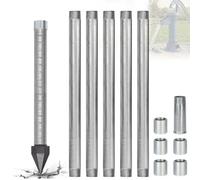 Pointe De Puits 1-1/4 Inox Pour Autonomie Eau, Kit Forage Manuel DIY 3M-5M, Idéal Pour Arrosage Jardin Et Ferme, Crépine 60 Gauze Compatible Pompe À Bras(5pcs)