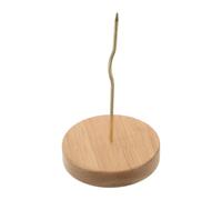 Pointe de Reçu en Bois Massif avec Base Métallique pour Comptoir | Rangement Vertical, Limite le Basculement, Sépare les Feuillets, Cuisine et Restaurant, Grain