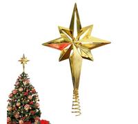 Pointe de sapin de Noël dorée - Pointe de sapin de Noël - Doré - Pointe de couronne d'arbre en or creux - Pour restaurants, centres commerciaux, Noël