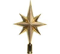 Pointe de sapin de Noël étoile 25cm plastique, or clair