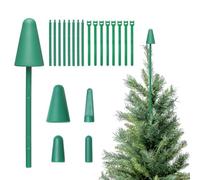 Pointe de Sapin de Noël, Pack de 4 Pointes de Sapin universelles en Plastique Vert pour la Plupart des Types de Base, 112 cm de Hauteur réglable Support de Pointe de Sapin de Noël