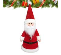 Pointe de sapin de Noël Père Noël avec impression de plumes | Décoration de sapin de Noël amusante pour rebord de fenêtre, salon, cheminée, entrée, fête
