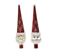 Pointe de sapin Figure du Père Noël 30cm rouge Décoration Sapin de Noël