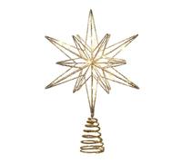 Pointe d'étoile pour sapin de Noël - Décoration élégante en forme de couronne d'arbre à paillettes - Légère et brillante - Utilisation pour le Nouvel An, la maison, le bureau, le magasin et la chambre