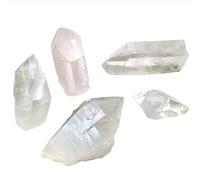 Pointe en Quartz Blanc Brut Cristal Maître Extra Minéral de Pierre Naturelle (De 50g à 100g)