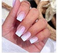 Pointe Française Rose Crème Stickers Ongles Gel Nail Stickers Semi-Durci Autocollant Ongle Gel Uv Deco Ongle Nail Art Design Manucure