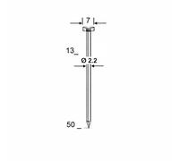 Pointe T - TN22 - 18mm galva - Boite de 2000 clous