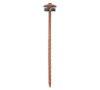 Pointe tête cloche torsadée 3.5x75mm BWK galva laque rouge brique - boite de 100 - 1000002642