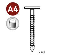 Pointe tête extra large annelées INOX 2,8/3,1X40 EN SEAU DE 5 KG - ASLAFIX - TL280409S