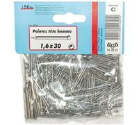 Pointe tête homme - acier brut - 2x35 mm - VYNEX - Pointe