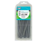 Pointe tête plate acier brut Ø 5 x L 125 mm - Paquet de 1 400